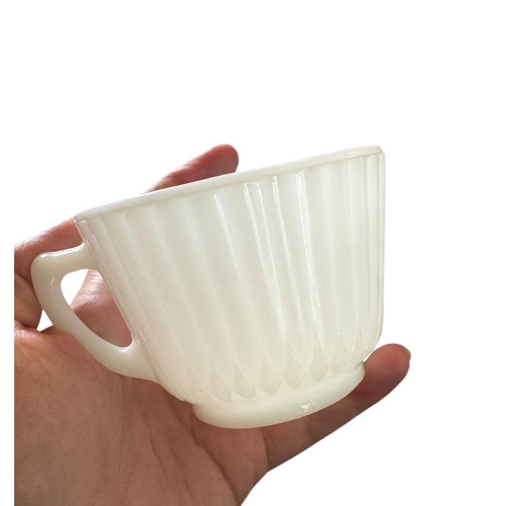 Vintage Petalware Monax Opalescent‎ depression glass cup by MACBETH-EVANS